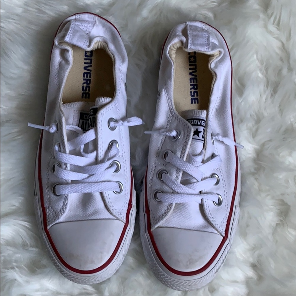 White Converse Sneakers- Size 6.5